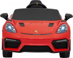 Dziecięcy elektryczny samochód Porsche 718 Spyder RS z panelem MP4 – Czerwony