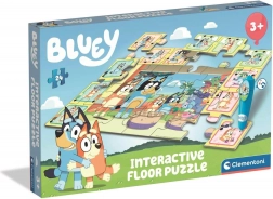 Podłogowe puzzle z interaktywnym długopisem BLUEY, 24 elementy