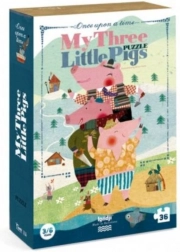 Duże puzzle Trzy świnki od Londji - 36 elementów