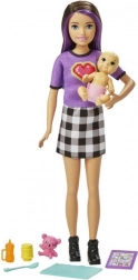 Barbie opiekunka z niemowlęciem i akcesoriami