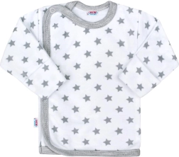 Koszulka niemowlęca New Baby Classic II szara w gwiazdki