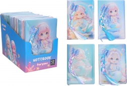 Zeszyt w linie 14 × 21 cm – syrena z kucykiem, 80 stron