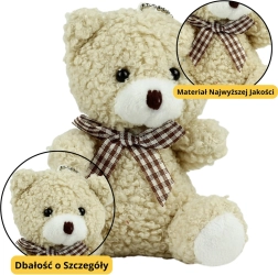 Pluszowy brelok Miś beżowy 8 cm