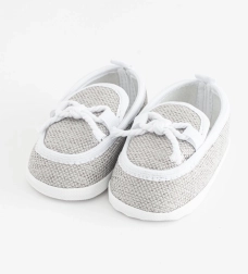 Dziecięce mokasyny niechodki New Baby szare 0-3 miesiące