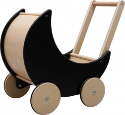Drewniany wózek i chodzik 2w1 Montessori BABY MIX czarny