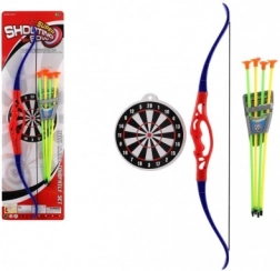 Plastowy zestaw dziecięcy z łukiem i strzałami TEDDIES