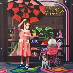 Puzzle magnolia z parasolką 1023 elementy