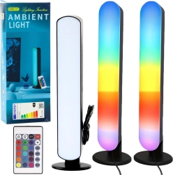 Zestaw RGB LED lamp ambientowych na biurko z pilotem – 2 szt.