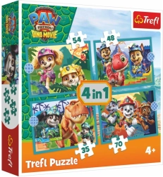 Puzzle 4 w 1 Psi Patrol (Paw Patrol) Dino Movie – historie z wyspy dinozaurów