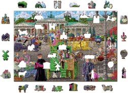 Drewniane puzzle z figurkami - Plac Paryski w Berlinie