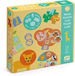 Djeco zestaw 5 gier – zwierzęta z sawanny