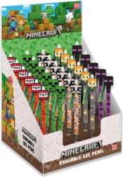 Gumujące pióro żelowe MINECRAFT 15 cm – stylowe pióro z gumką do wymazywania