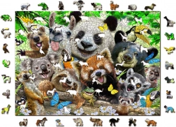 Drewniane puzzle Niedźwiedzi raj 2w1 od Wooden City