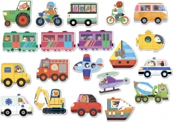 Vilac drewniane magnesy Transport