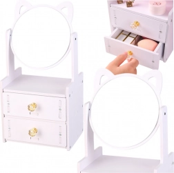 Drewniana mini toaletka z uszami