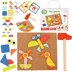 Woopie Green Drewniana zabawka z korka z młotkiem