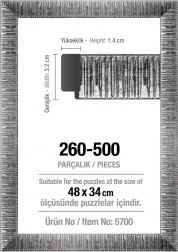 Rama na puzzle 48 × 34 cm srebrna