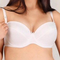 Półusztywniany biustonosz do karmienia New Baby Eva biały