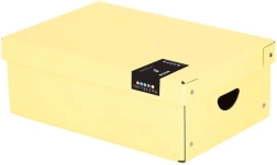 Laminowane pudełko do przechowywania PASTELINI, małe, żółte