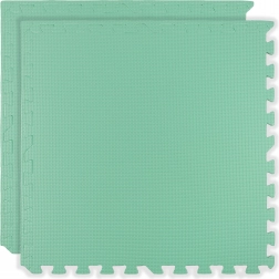 Miękka piankowa mata HUMBI 120 × 60 cm, wodoodporne duże puzzle, 2 szt., miętowa