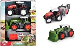 Dickie Toys zestaw pojazdów rolniczych FENDT (traktor, spychacz, przyczepa) 9 cm