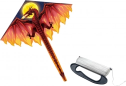 Duży latawiec czerwony długi ogon 170 cm x 130 cm