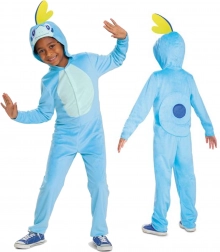 Dziecięcy kostium POKEMON Sobble kigurumi, niebieski onesie 126–136 cm (7–8 lat)
