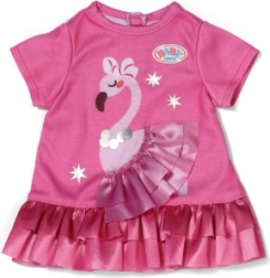 Sukienka BABY born z flamingiem dla lalek 43 cm