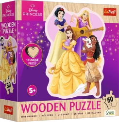 Drewniane puzzle 50 elementów Disney Księżniczki