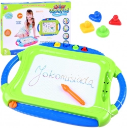Kolorowa magnetyczna tablica do rysowania z pieczątkami – Znikopis