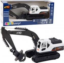 Gąsienicowa koparka z obrotowym szponem i rotacją 360°