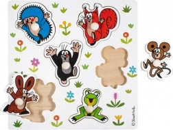 Drewniane puzzle wkładane KRECIEK – małe