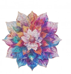 Drewniane puzzle Kwiatowa mandala