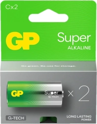 Baterie alkaliczne C LR14 GP Super, 2 szt.