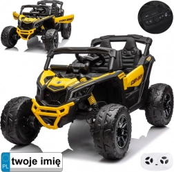 Elektryczny samochód terenowy dla dzieci buggy 4x4 800 W – żółta