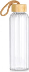 Szklana butelka na wodę 500 ml z bambusową zakrętką Vilde