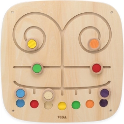 Viga Toys manipulacyjna tablica ścienna z kolorowymi torami