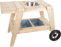 Drewniana zewnętrzna kuchnia dla dzieci small foot – kompaktowa mobilna mud kitchen