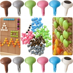 Masterkidz kolorowe kołeczki Jumbo do tablic STEM 64 szt. – 6 kolorów