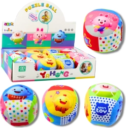 Kolorowa miękka piłka z grzechotką dla niemowląt 9 cm