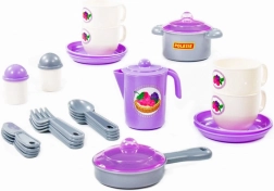 fioletowy zestaw obiadowy dla dwojga