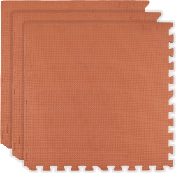 Piankowa mata HUMBI 180 × 60, duże wodoodporne puzzle, bezpieczna, 3 szt., pomarańczowa