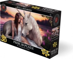 3D puzzle dziewczynka i jednorożec, 100 elementów