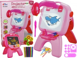 Dwustronna tablica do rysowania z projektorem – różowa