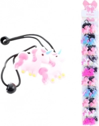 Gumki do włosów z motywem jednorożca, 2 szt. (pakowane po 10)