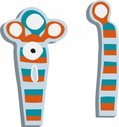 Small Foot ABC potworek Reese – bambusowa dekoracja do pokoju dziecięcego