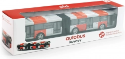 Metalowy przegubowy autobus PID Praga czerwony 18 cm