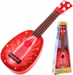 Dziecięce ukulele – plastikowa gitarka 37 cm – Czerwony