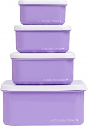 Zestaw czterech pojemników śniadaniowych A Little Lovely Company – Jednorożce