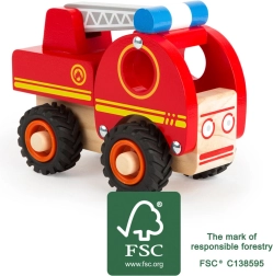 Drewniana straż pożarna z drabiną